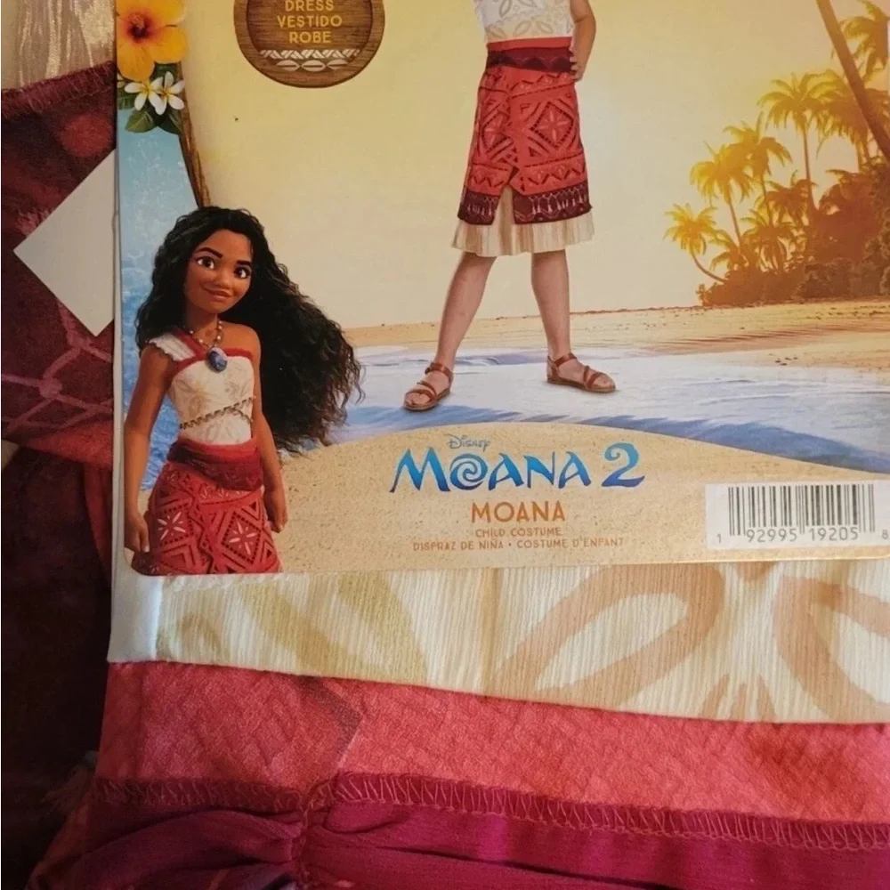 Disney Moana ll Dress Up Costume Size Med 7/8 Girls Child Kids Youth Disguise